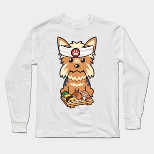 Yorkshire Terrier Sushi Chef Long Sleeve T-Shirt